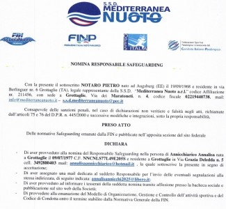 Nomina Responsabile Safeguarding